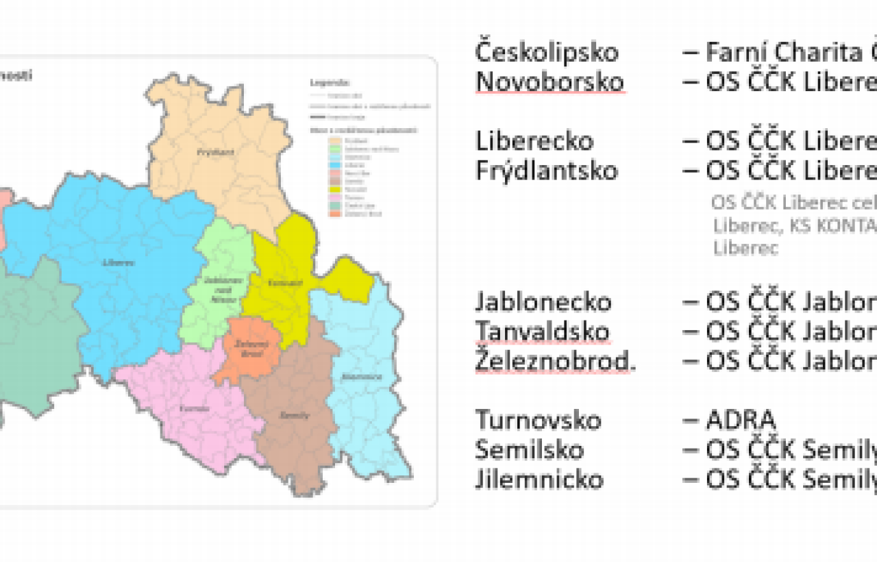 Mapa regionů 